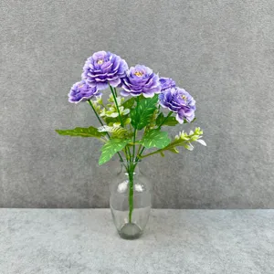 Artificial peony flower bouquet for home wedding decoration, fake floral photography props