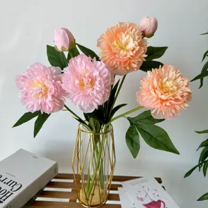 Artificial peony flowers bouquet home decor table centerpiece modern flower arrangement