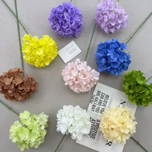 Artificial hydrangea flowers multi-color bouquet for wedding home decor floral arrangement