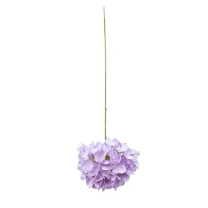 Artificial purple hydrangea flower single stem for home wedding decoration and floral arrangement