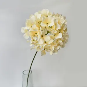 Detailed view of artificial hydrangea flower stem, perfect for wedding and home decoration.