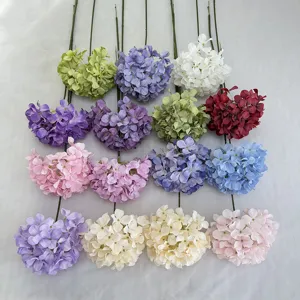 Artificial hydrangea single stem thick bunch wedding arch floral decoration home party background