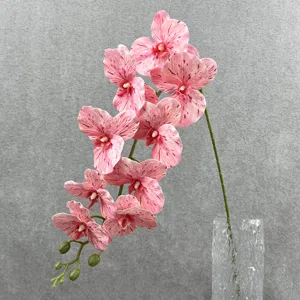 Kunstmatige orchidee bloemen roze phalaenopsis nepplant voor thuisdecoratie huwelijksbloem