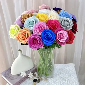 Colorful artificial rose flowers bouquet for wedding party home room table decoration