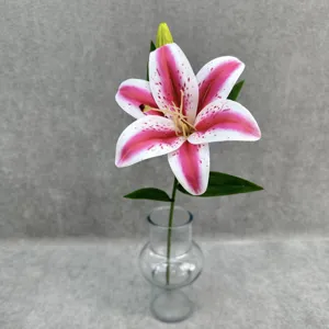 Artificial 3D printed single lily flower for wedding decoration floral arrangement nice