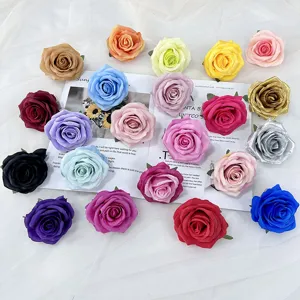 Künstliche Seiden Rosenblüten Köpfe Falsche Blumen Für Kranz Handwerk Hochzeit Party Hotel Heimtextilien Blumenarrangement