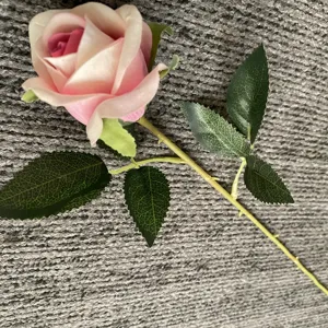 Fleur de rose artificielle simulation seule petite bouton mariage décoration de la maison