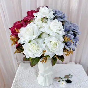 Artificial rose bouquet European style home decoration wedding party fake flower arrangement