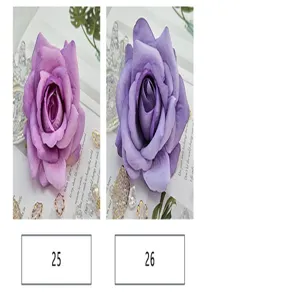 Artificial purple rose flower heads for wedding arch and floral arrangement decor