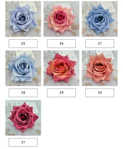 Artificial rose flower heads for wedding decoration, floral wreath and craft DIY handmade box use.