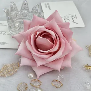 Artificial rose flower head for wedding decoration, floral arrangement, wreath DIY crafts.