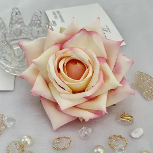 Artificial rose flower head for wedding decoration DIY floral wreath craft materials