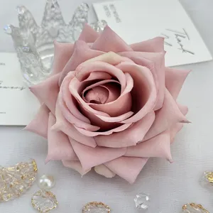 Artificial rose flower head detail shot for wedding decoration, floral arrangement and DIY crafts