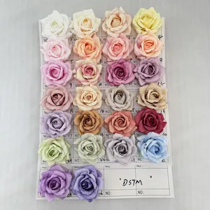 Artificial rose flower heads bulk assortment, colorful fake flowers for wedding party arch decor.