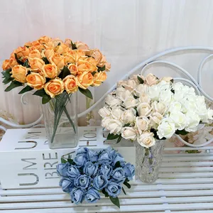 Künstliche Rosen Blumensträuße Seidenblumen Gestecke für Heimdekoration und Tischdeko.