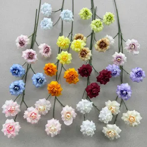 3-Head Artificial Bubble Rose Flowers for Wedding Home Decor Floral Design Main View