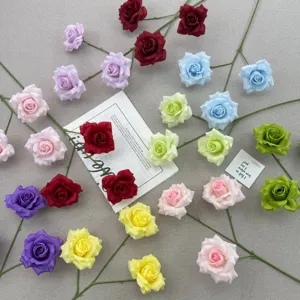 Künstliche Rosen Blumen Seide künstliche Blumen Hochzeit Heimdekoration flach legen