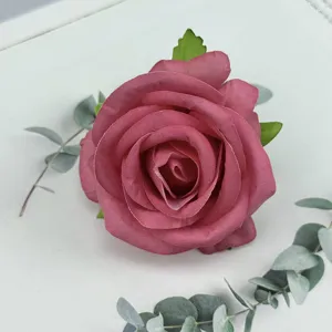 Artificial velvet rose flower head for wedding decoration and photography props party home decor