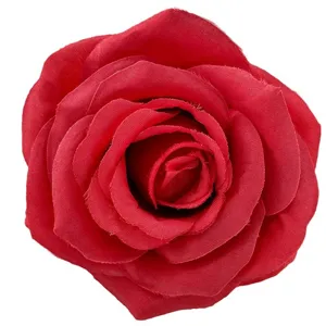 Rote künstliche Seidenrosen Blütenköpfe für Hochzeit Kranz DIY Handwerk Deko 1St