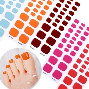 Strisce di gel semi-polimerizzato per unghie dei piedi adesivi per pedicure uniti