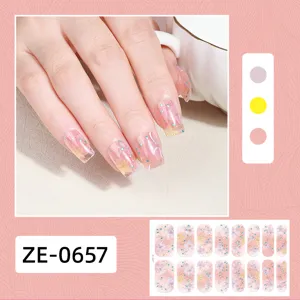 Adesivi per smalto per unghie con fiocco di neve glitterato 3D rosa nail art per donne