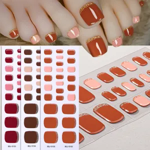 Strisce per unghie dei piedi in gel semi-polimerizzato con glitter, immagine principale.