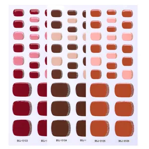 Strisce di gel semi-indurito per unghie dei piedi adesivi nail art francese set pro