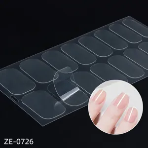 Strisce di smalto per unghie in gel trasparente colore nude adesivi per unghie finte
