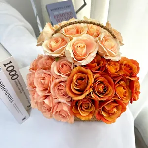 Künstlicher Seiden-Rosenblumenstrauß Falsche Blumen Für Hochzeit Heim Hotel Party Dekoration Hintergrund Styling