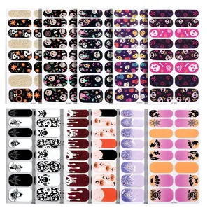 Halloween Nail Wraps Glow in the Dark Dark Gothic Ghost Pumpkin Skull Nail Art Stickers Decals for Party Women Girls