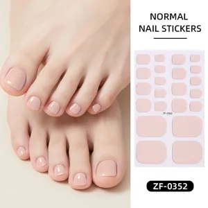 Effen lichtroze teennagelstickers, eenvoudige nagellakwraps voor schattige meisjes dagelijks.