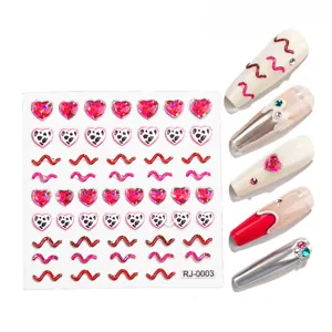 5D Soft Gel Nail Stickers Laser Embossed Butterfly Floral INS Style Nail Art Decals For Women DIY Manicure