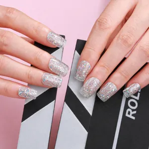 Zhengxiang nuovi wrap per unghie in gel glitterati semi-induriti adesivi UV sfavillanti