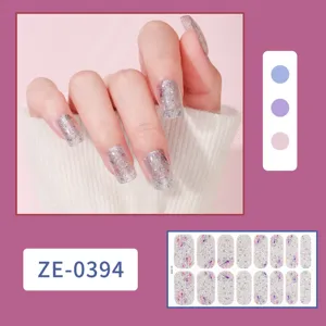 Glitter nail polish wraps sparkling nail art stickers for women DIY manicure supplies