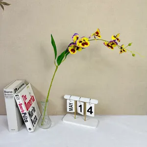 Artificial butterfly orchid flower stem home decor tabletop floral arrangement centerpiece