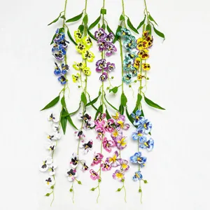 Artificial hanging flower vine silk orchid home wedding party room decor floral arrangement