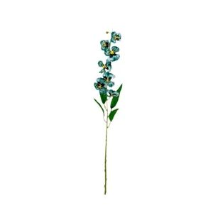 Artificial butterfly orchid flower branch for home decor silk floral arrangement main