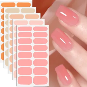 Wraps per unghie impermeabili in tinta unita adesivi per manicure facile e veloce.