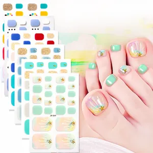 Pegatinas de Uñas de Dedo del Pie con Diamantes de Imitación 3D de Concha de Verano Pegatinas de Arte de Uñas Falsas Impermeables Coloridas para Decoración de Pies de Mujer