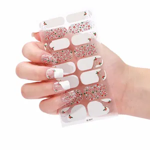 Weihnachten nagelaufkleber schneeflocke zuckerstange nagelfolie fuer feiertag party hauptansicht