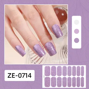 Autocollants d'ongles à paillettes scintillantes ensemble de manucure pour femmes