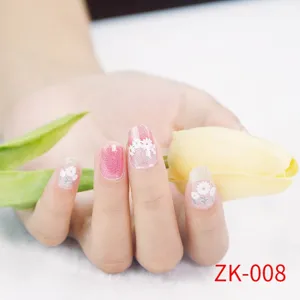 3D Sfumatura Glitter Margherita Unghie Adesive Impermeabile Copertura Completa Sticker