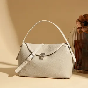 Dames Geweven PU-Leren Crossbodytas Mode Slot Vierkante Schoudertas Veelzijdige Mobiele Telefoontas Street Style Designer Geïnspireerd