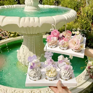 Mother's day acrylic cake topper cupcake decorations Monet garden floral party supplies
