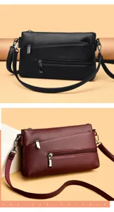 Borsa a tracolla busta in pelle martellata, elegante borsa da spalla per donna.