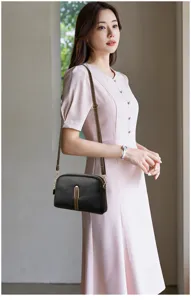 Borsa a tracolla alla moda da donna elegante borsa telefono dettaglio freccia oro casual