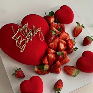 Topper per torta Happy Birthday in acrilico dorato per decorazione tavola dolce festa