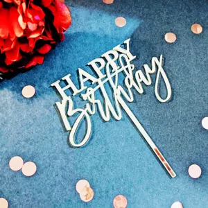 Acryl Happy Birthday Tortenaufleger Geburtstag Party Desserttisch Dekoration Deko