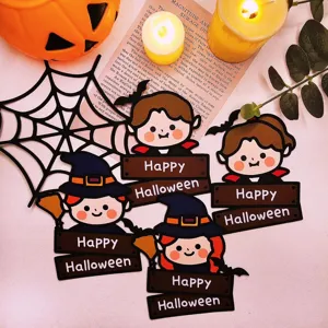 Halloween papel pastel adorno linda bruja vampiro postre decoraciones fiesta magdalena