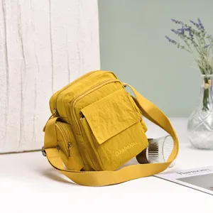 Waterproof multi-pocket casual crossbody shoulder bag for outdoor daily use style.